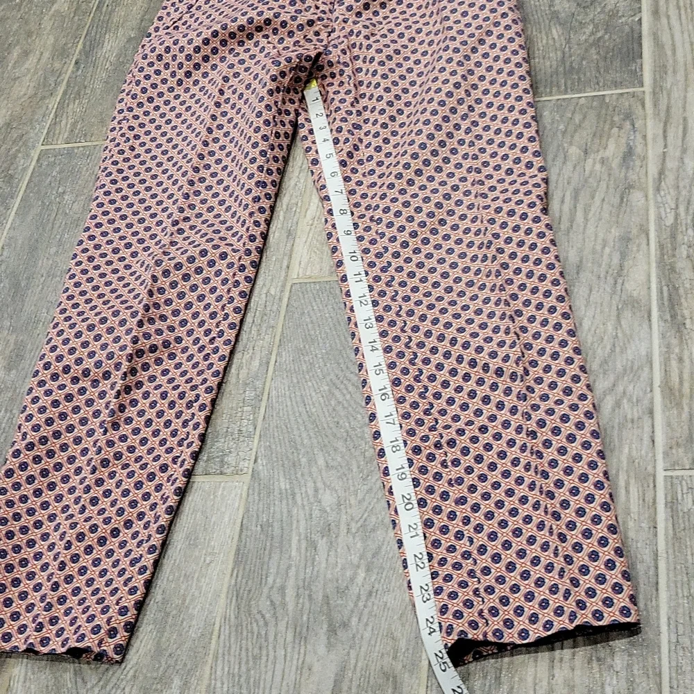 J.CREW Cafe Capri Pants Flower Print Size 00 - Picture 3 of 6